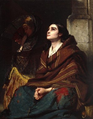 A woman praying